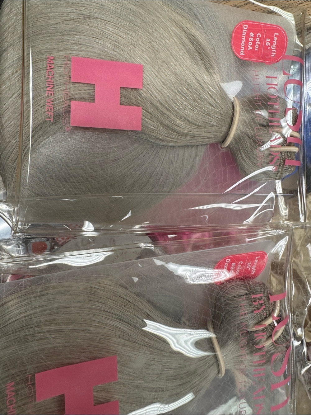 Machine Weft Hair Extension - Diamond (Gray)